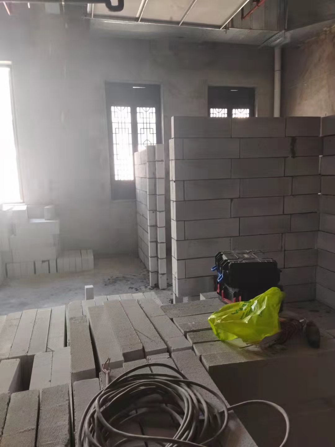 加气砖隔墙施工效果图